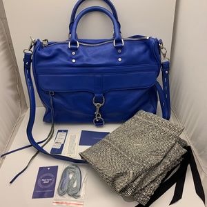 Rebecca Minkoff Palto Alto Brief Top-Handle Leather Bag – Cobalt Blue
